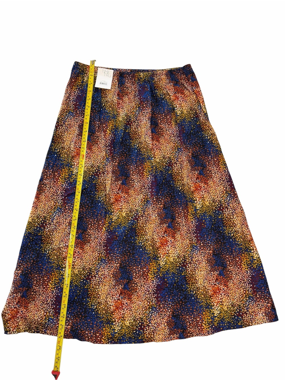 Time and Tru Multicolor Abstract Dot A-Line Skirt - Picture 3 of 4